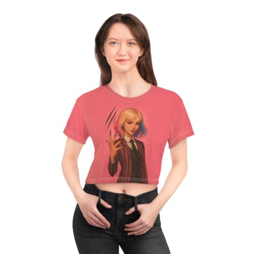 Enid Sinclair Pink Shirt – Wednesday Addams Pastel Gothic Tee - Image 3