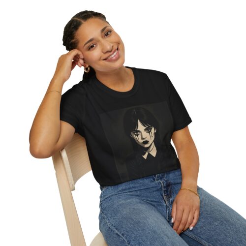 T-Shirt – Wednesday Addams Inspired Gothic Halloween Tee - Image 6