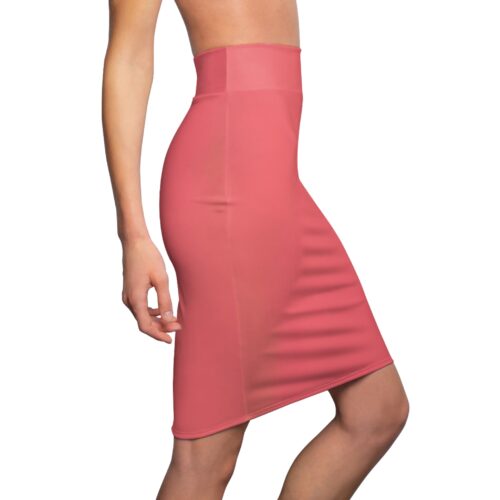 Women’s Gothic Pink Pencil Skirt – Wednesday Addams Inspired AOP Skirt - Image 7
