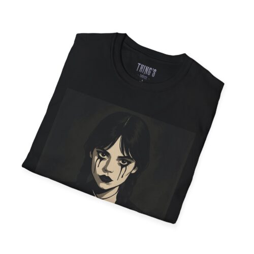 T-Shirt – Wednesday Addams Inspired Gothic Halloween Tee - Image 4