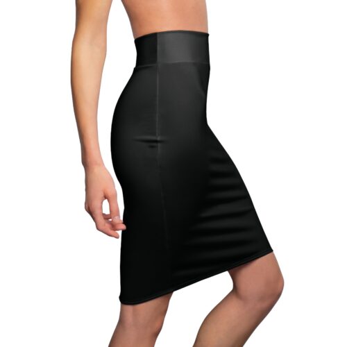 Women’s Gothic Black Pencil Skirt – Wednesday Addams Inspired AOP Skirt - Image 7