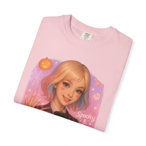Spooky Cute T-Shirt – Unisex Halloween Garment-Dyed Graphic Tee - Image 17
