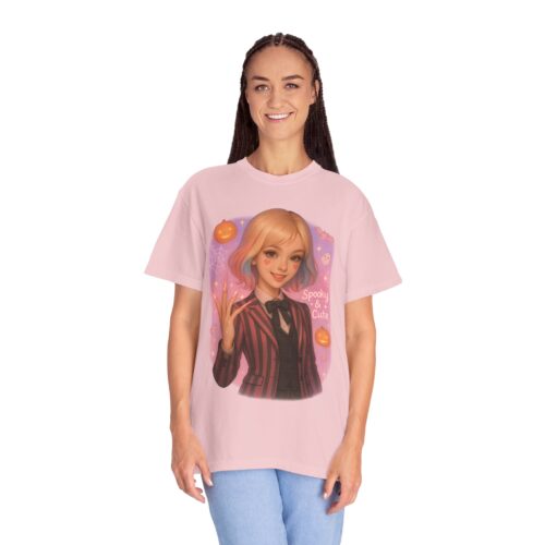 Spooky Cute T-Shirt – Unisex Halloween Garment-Dyed Graphic Tee - Image 18