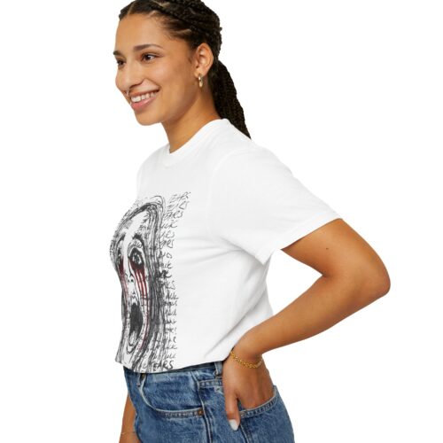Screaming Emotion Horror Tee – Wednesday Addams Style Gothic Halloween T-Shirt - Image 6