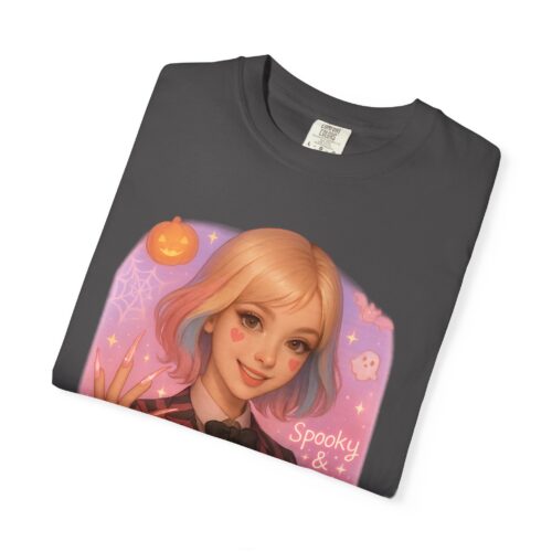 Spooky Cute T-Shirt – Unisex Halloween Garment-Dyed Graphic Tee - Image 10