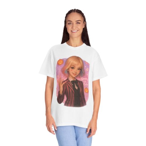 Spooky Cute T-Shirt – Unisex Halloween Garment-Dyed Graphic Tee - Image 4