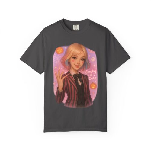 Spooky Cute T-Shirt – Unisex Halloween Garment-Dyed Graphic Tee - Image 8