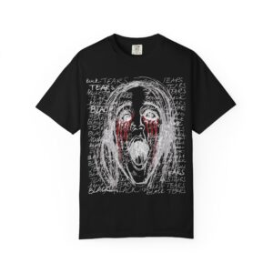Emotional Expression T-Shirt, Grunge Graphic Tee for Art Lovers, Unisex Casual Wear, Unique Gift Idea, Music Festival Outfit