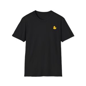Cute Rubber Duck Unisex Softstyle T-Shirt, Funny Gift, Casual Wear, Bath Time Tee, Summer Fashion