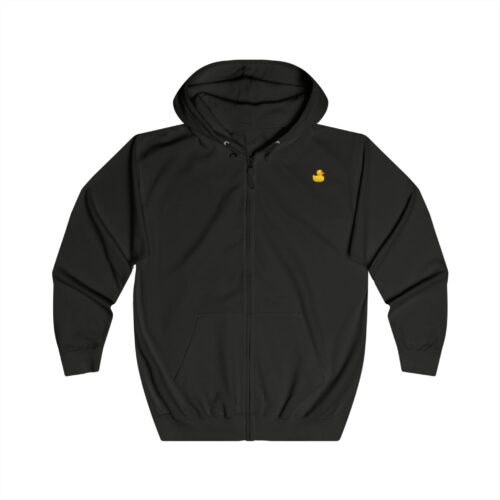 Cozy Unisex Full Zip Hoodie with Cute Duck Design, Casual Outerwear, Perfect Gift for Animal Lovers, Everyday Wear, Spring & Fall Fashion - Image 3