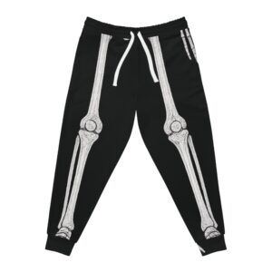 Bone Print Athletic Joggers, Cool Sweatpants for Fitness, Casual Wear, Halloween Costume, Unique Gift for Gym Lovers, Unisex Joggers