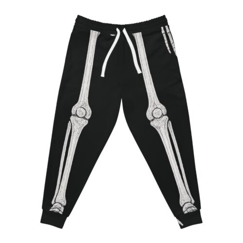 Bone Print Athletic Joggers, Cool Sweatpants for Fitness, Casual Wear, Halloween Costume, Unique Gift for Gym Lovers, Unisex Joggers