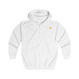 Cozy Unisex Full Zip Hoodie with Cute Duck Design, Casual Outerwear, Perfect Gift for Animal Lovers, Everyday Wear, Spring & Fall Fashion