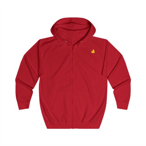 Cozy Unisex Full Zip Hoodie with Cute Duck Design, Casual Outerwear, Perfect Gift for Animal Lovers, Everyday Wear, Spring & Fall Fashion - Image 5