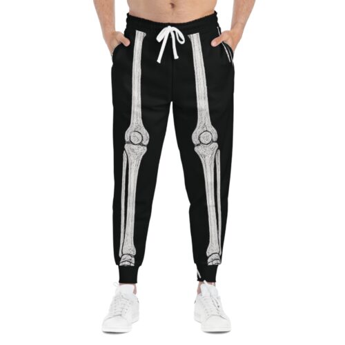 Bone Print Athletic Joggers, Cool Sweatpants for Fitness, Casual Wear, Halloween Costume, Unique Gift for Gym Lovers, Unisex Joggers - Image 3