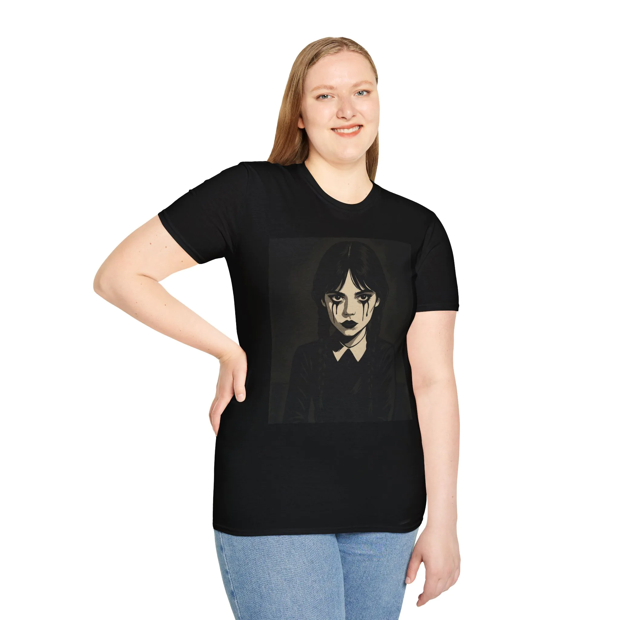 T-Shirt – Wednesday Addams Inspired Gothic Halloween Tee - Image 5