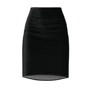 Women’s Gothic Black Pencil Skirt – Wednesday Addams Inspired AOP Skirt