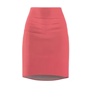 Women’s Gothic Pink Pencil Skirt – Wednesday Addams Inspired AOP Skirt