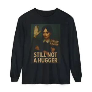 Unisex garment-dyed long sleeve t-shirt – Wednesday Addams inspired gothic top