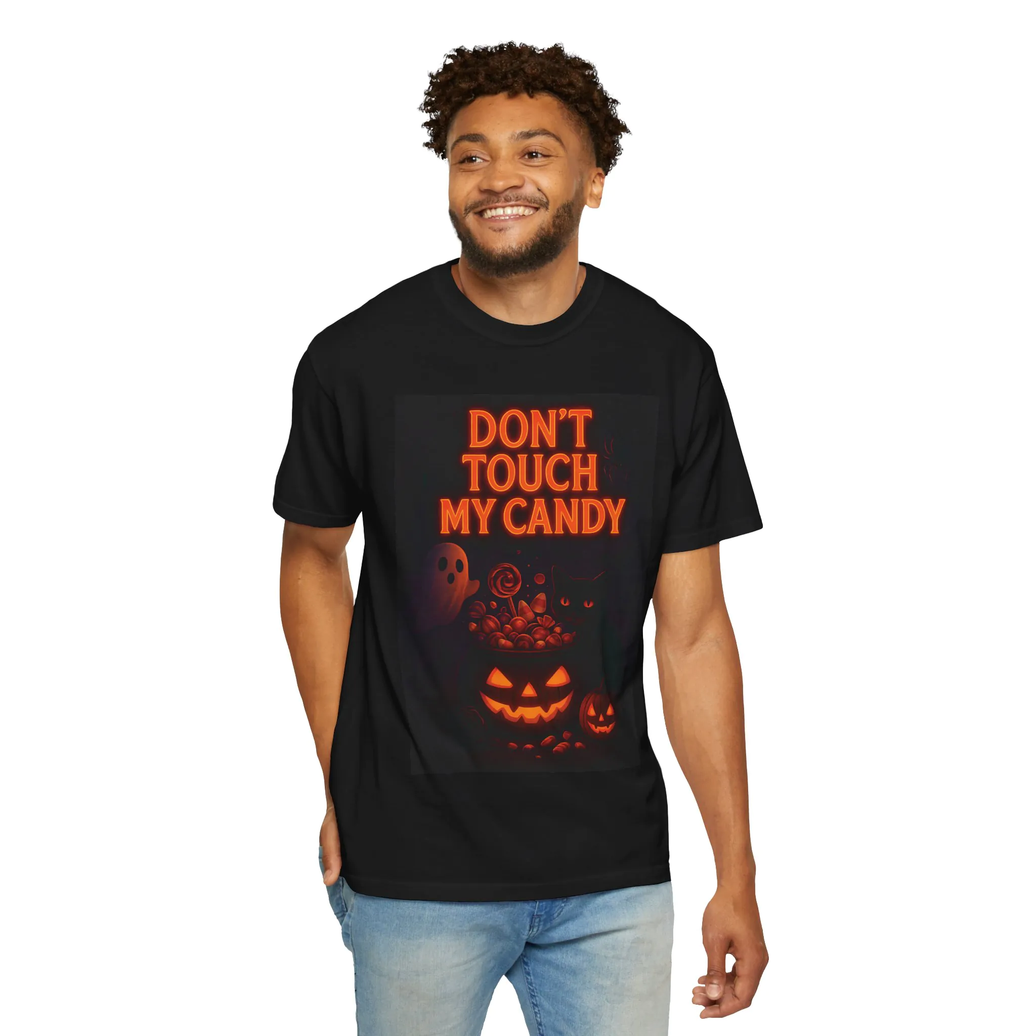 Halloween Unisex T-Shirt – “Don’t Touch My Candy” Spooky Graphic Tee - Image 6