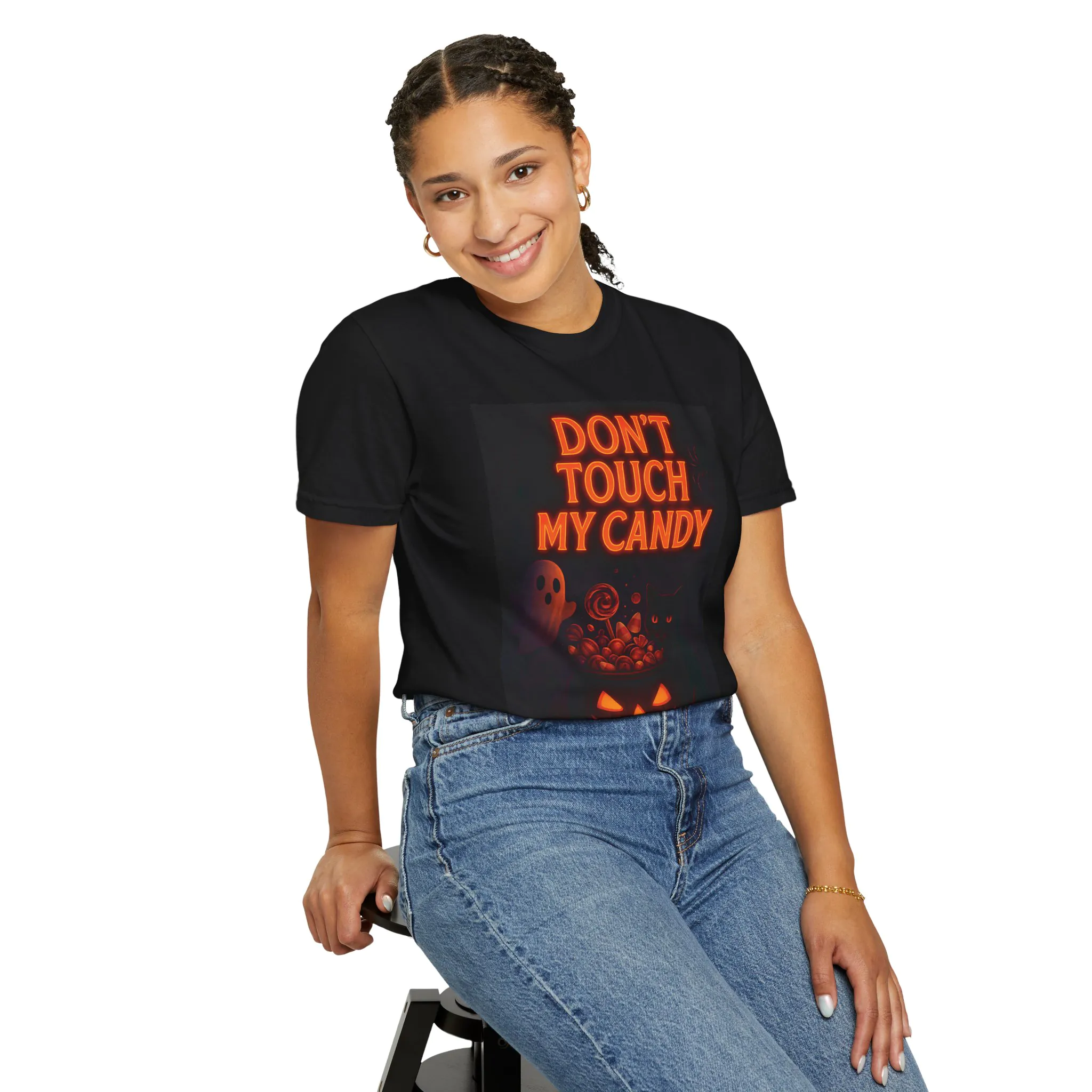 Halloween Unisex T-Shirt – “Don’t Touch My Candy” Spooky Graphic Tee - Image 5