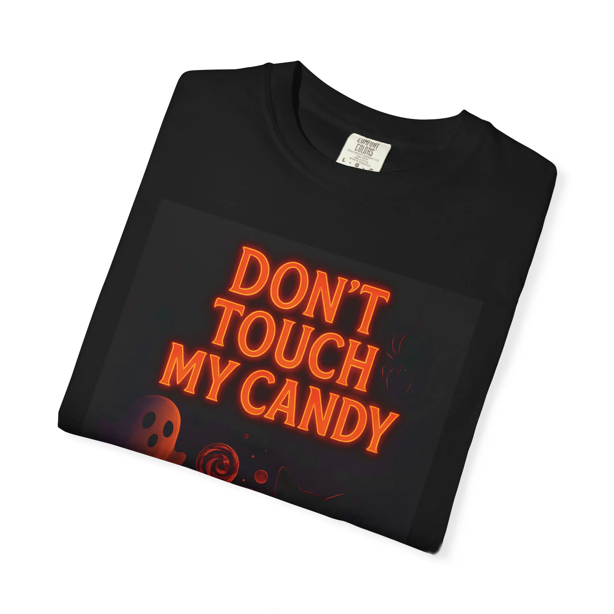 Halloween Unisex T-Shirt – “Don’t Touch My Candy” Spooky Graphic Tee - Image 3
