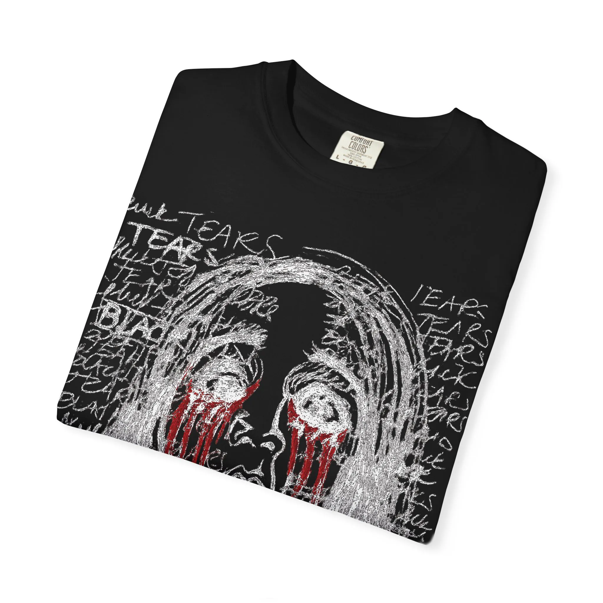 Emotional Expression T-Shirt, Grunge Graphic Tee for Art Lovers, Unisex Casual Wear, Unique Gift Idea, Music Festival Outfit - Image 3