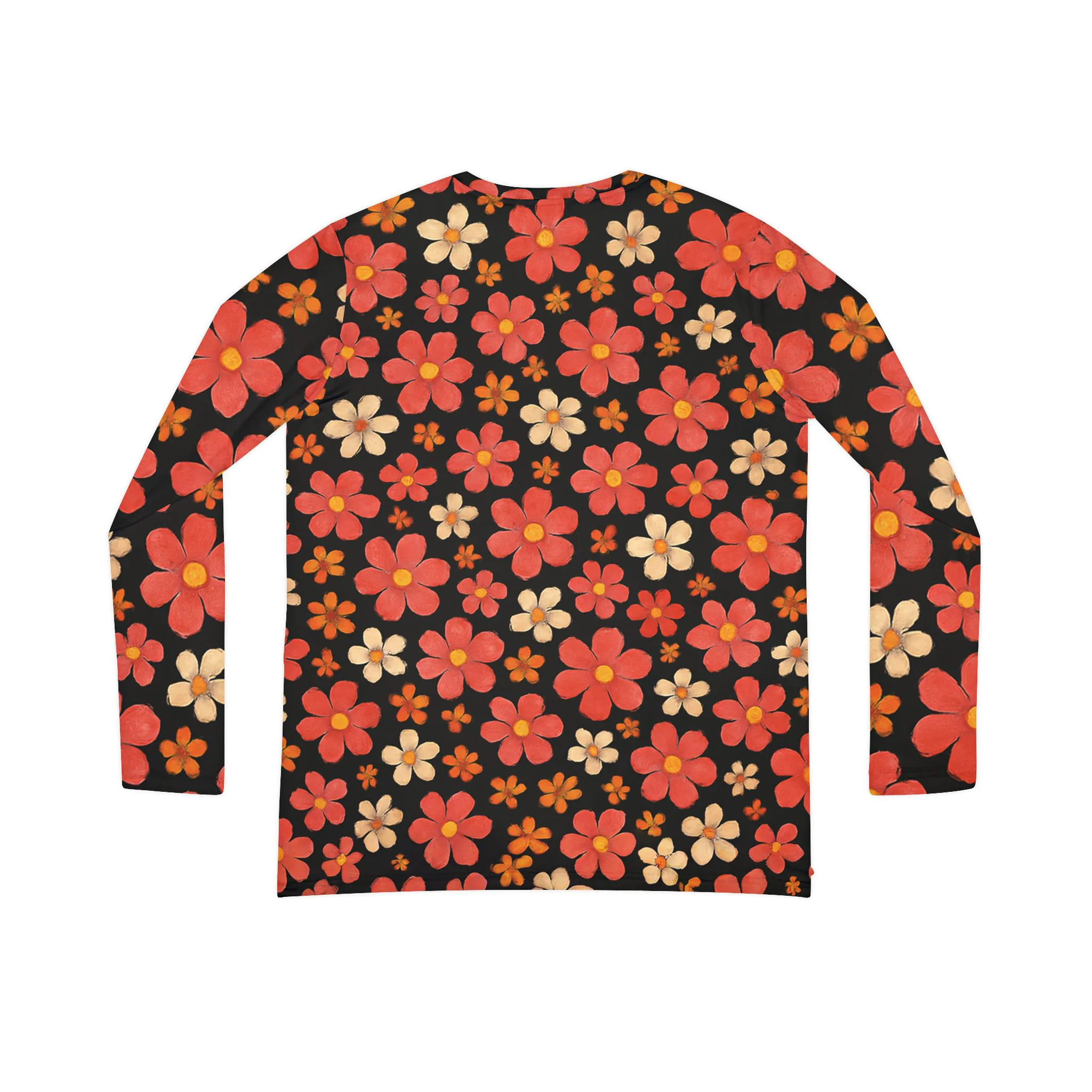 Bohemian Floral Long Sleeve V-Neck Shirt, Cozy Fall Fashion, Stylish Everyday Wear, Unique Gift for Her, Perfect for Casual Outings - Image 2